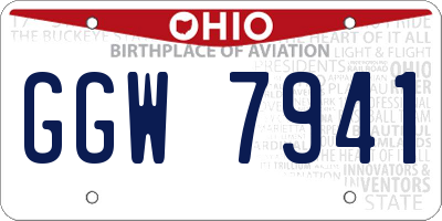 OH license plate GGW7941