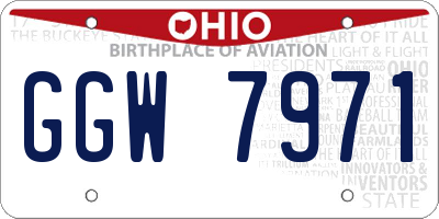 OH license plate GGW7971