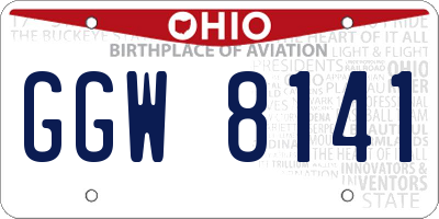 OH license plate GGW8141
