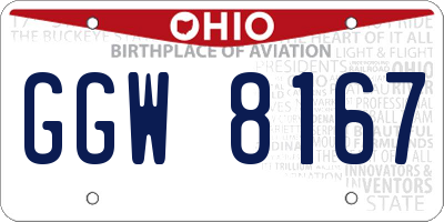 OH license plate GGW8167