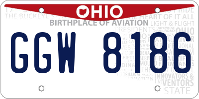 OH license plate GGW8186