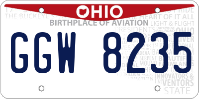 OH license plate GGW8235