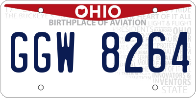 OH license plate GGW8264