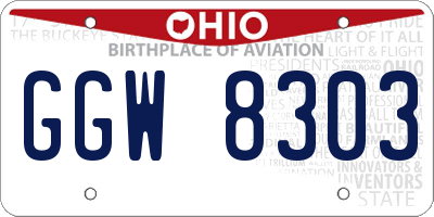OH license plate GGW8303