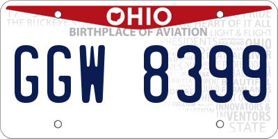 OH license plate GGW8399