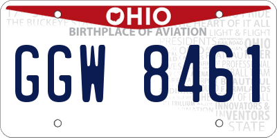 OH license plate GGW8461