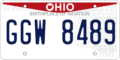 OH license plate GGW8489