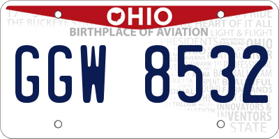 OH license plate GGW8532