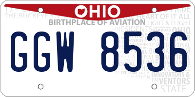 OH license plate GGW8536