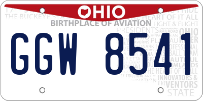 OH license plate GGW8541