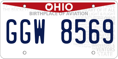 OH license plate GGW8569