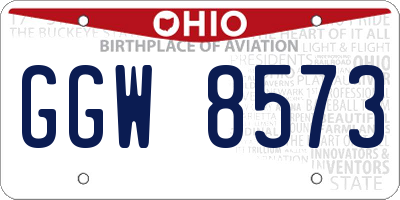 OH license plate GGW8573