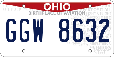 OH license plate GGW8632