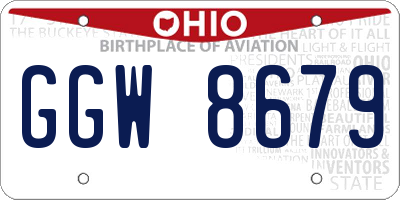 OH license plate GGW8679