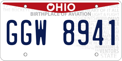 OH license plate GGW8941
