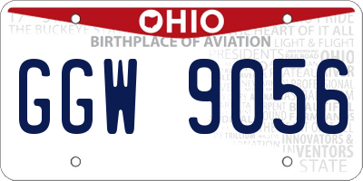 OH license plate GGW9056