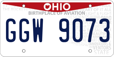 OH license plate GGW9073