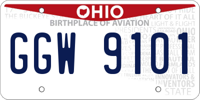 OH license plate GGW9101