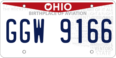 OH license plate GGW9166