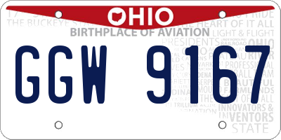 OH license plate GGW9167