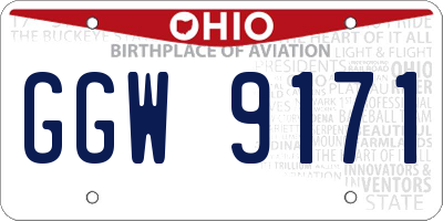 OH license plate GGW9171