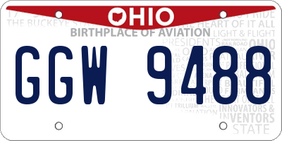 OH license plate GGW9488