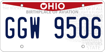 OH license plate GGW9506