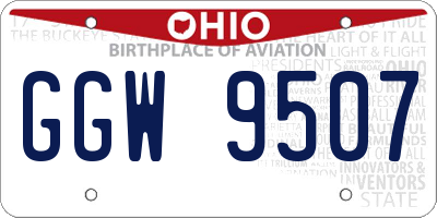 OH license plate GGW9507