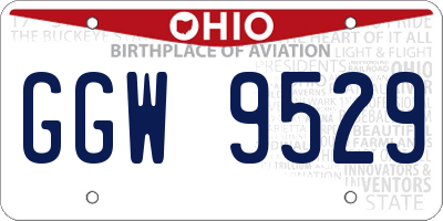 OH license plate GGW9529