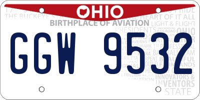 OH license plate GGW9532