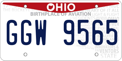 OH license plate GGW9565