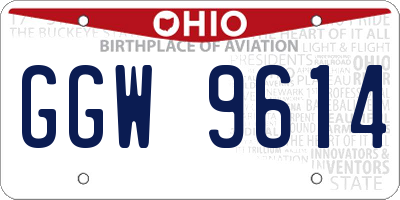 OH license plate GGW9614