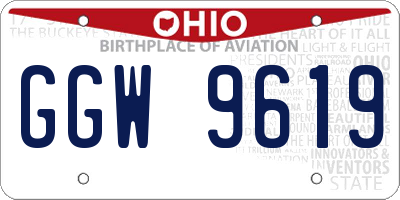 OH license plate GGW9619