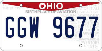 OH license plate GGW9677