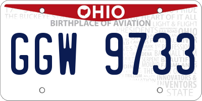 OH license plate GGW9733