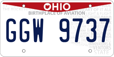OH license plate GGW9737