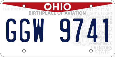 OH license plate GGW9741