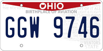 OH license plate GGW9746