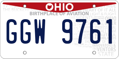 OH license plate GGW9761