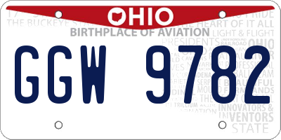 OH license plate GGW9782