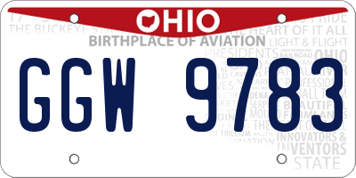 OH license plate GGW9783