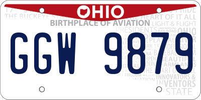 OH license plate GGW9879