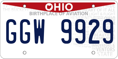 OH license plate GGW9929