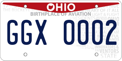 OH license plate GGX0002