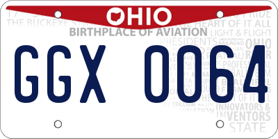 OH license plate GGX0064