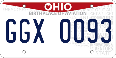 OH license plate GGX0093
