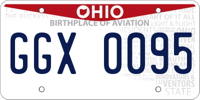 OH license plate GGX0095