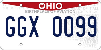 OH license plate GGX0099