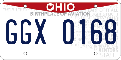 OH license plate GGX0168