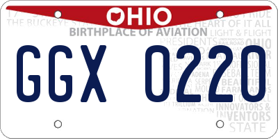 OH license plate GGX0220